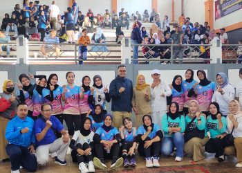 Tim Volley Ball Putri Menang melawan Kecamatan Cibingbin di Turnamen Perwosi CUP 2024