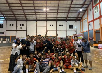 Tim Volley Ball Putra menang 3-2 Lawan Kecamatan Kadugede
